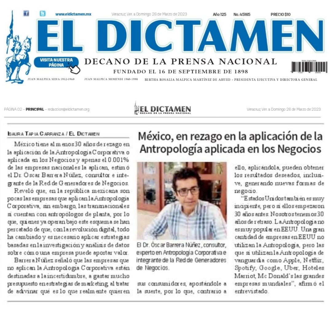 Entrevista de Oscar Barrera para el periódico El Dictamen