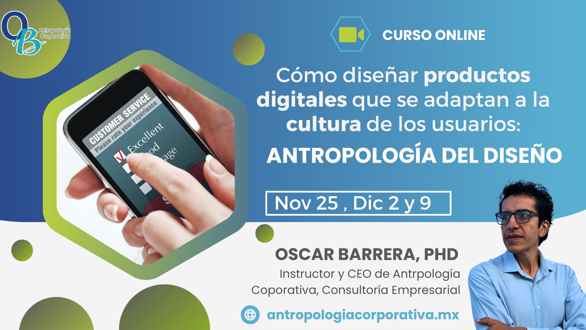 Curso Online Cómo diseñar productos digitales que se adapten a la cultura de los usuarios: Antropología del Diseño